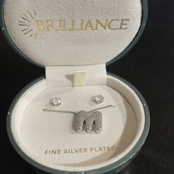 Earrings And “M” Necklace.