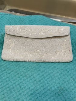 Gorgeous from Japan Luxe Vintage Seed Pearl evening bag. 8.5” L x 4.5” H