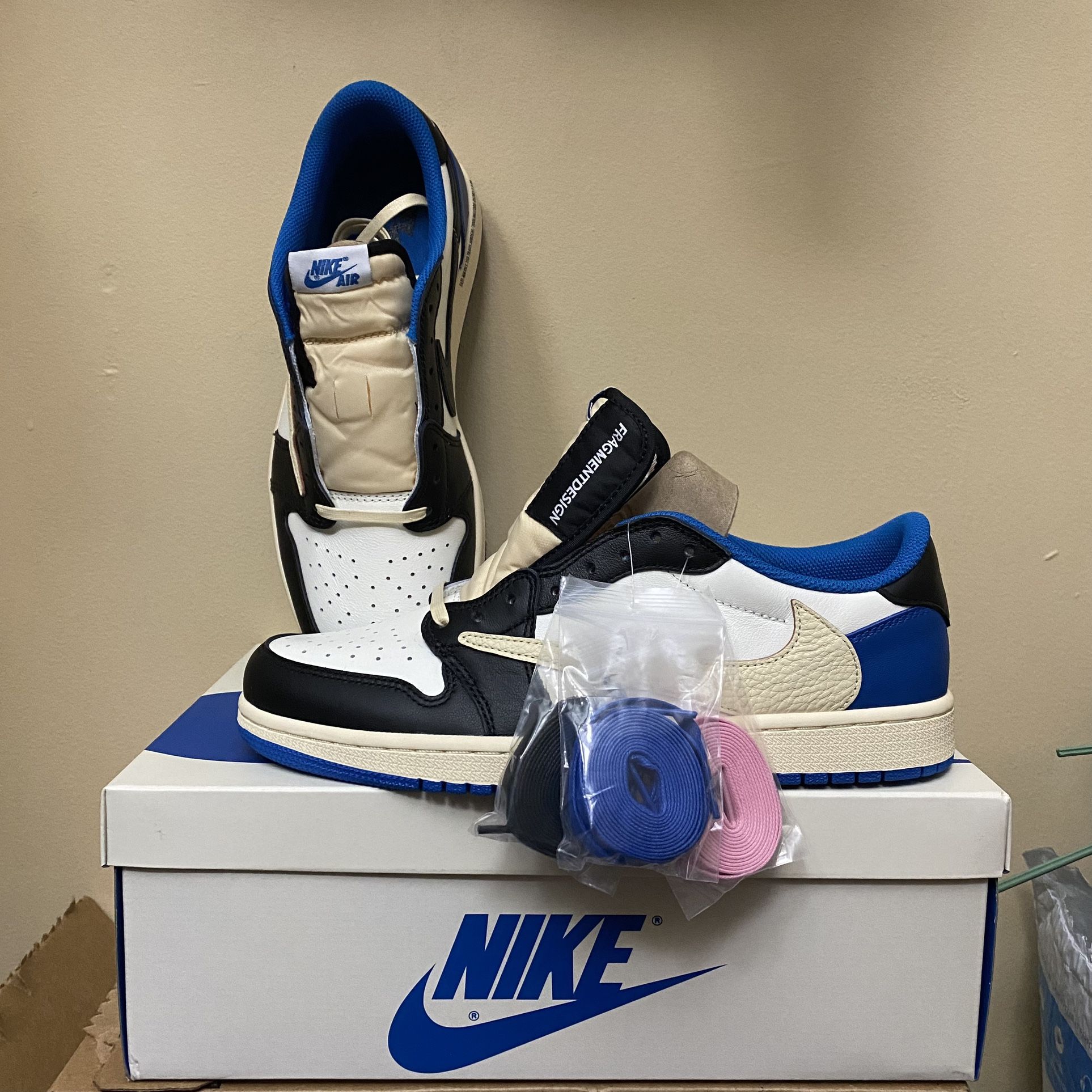 Jordan 1 Low Fragment Travis Scott - Mens size 10 (Brand NEW)