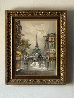 JACQUES MARCHAND VINTAGE MODERN FRENCH CITYSCAPE OIL PAINTING PARIS LANDSCAPE 60