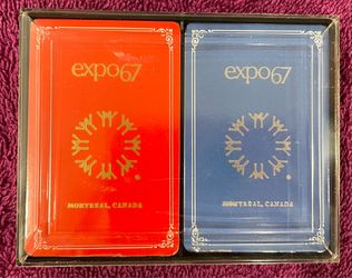 Vintage Expo 67 Montreal Canada World’s Fair Playing Cards Double Deck Set