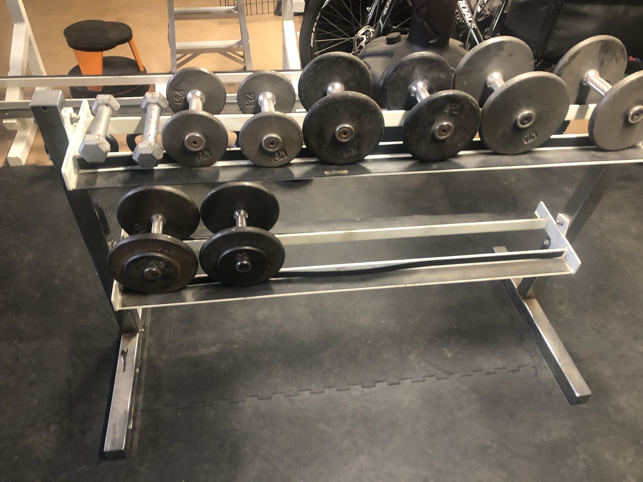 Gym Equipment - Dumbbells & Rack