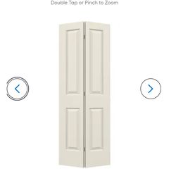 New Bi-fold white closet doors 24x80