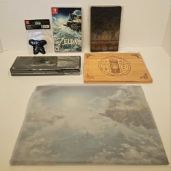 Brand New -  The Legend of Zelda: Tears of  the Kingdom Bundle - Game / Steelbook / Wooden Plaque / Steel Poster / Pin Set / Patch