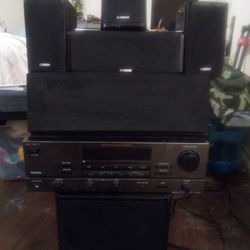 Sony Receiver,Yamaha Speakers, Subwoofer 