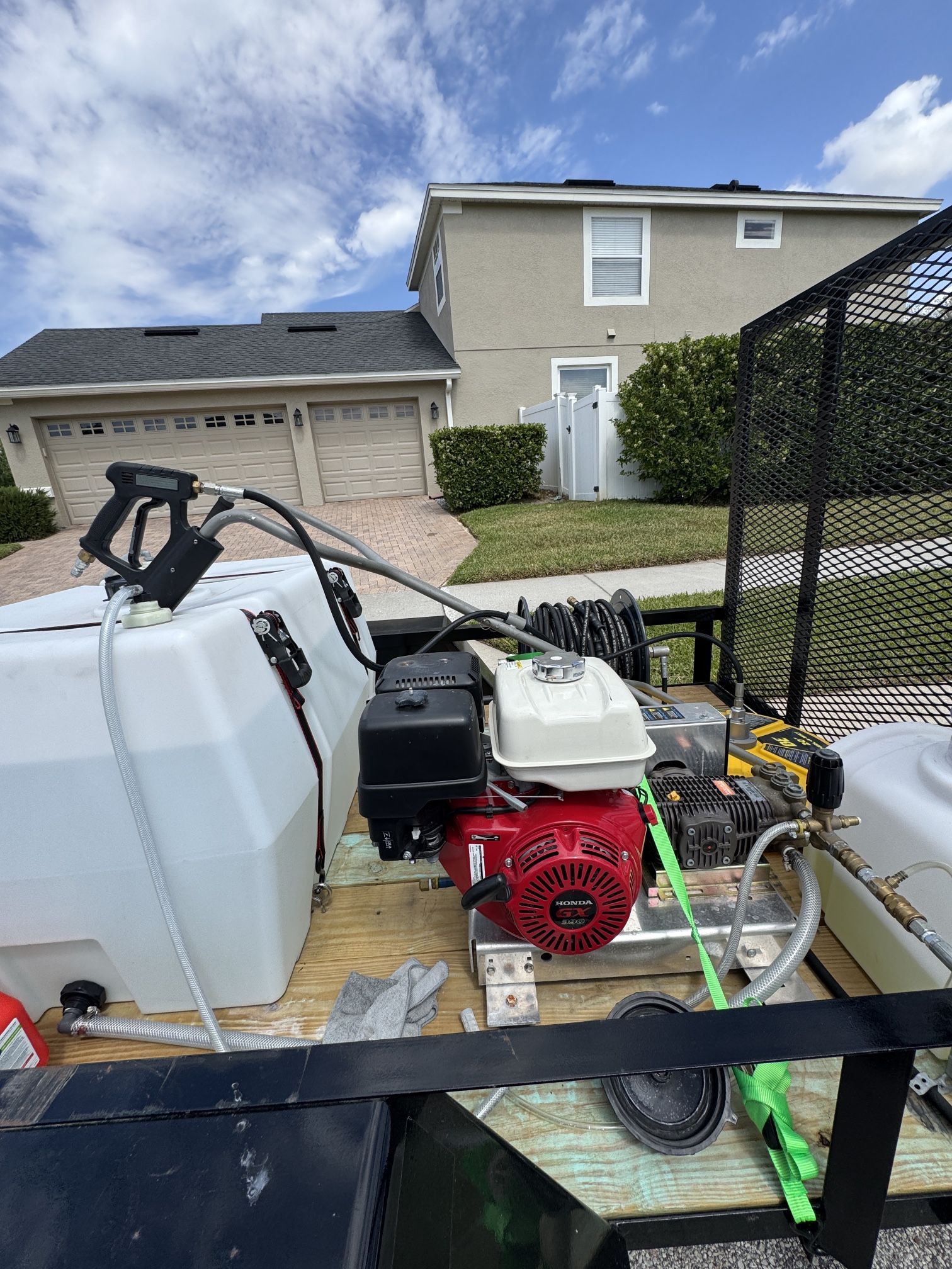 Turnkey Pressure Washing trailer Belt driven ( Honda 390,Bandit)