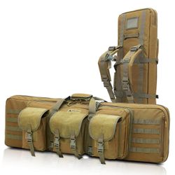 40 Inch Double Rifle Bag Soft Pistol Cases Long Portable Tactical Shotgun Backpack For Shooting Hunting Carrying