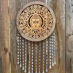 Buddha Sun Catcher Mobile Chandelier Style from Recycled Materials