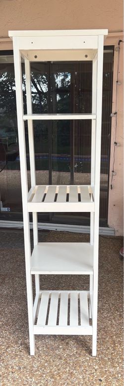 White shelves