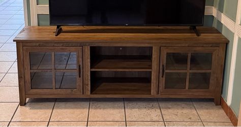 TV Stand Solid wood with Glass Doors 70inch