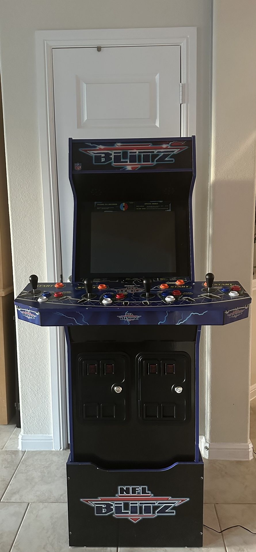 Arcade1Up NFL Blitz Arcade with Riser and Lit Marquee