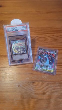 Dark Magician PSA 8 + Mega Charizard EX (OBO)