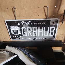 GRUBHUB ROUTE 66 ARIZONA LICENSE PLATE