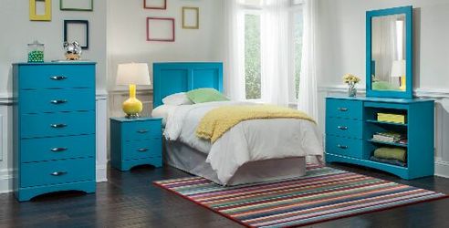 Cool Blue Kid Bedroom Suite