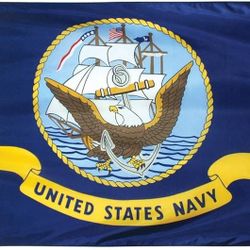 Navy Flag Made in USA Proud to display by Active Duty Members, Veterans and Family