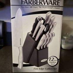 FABERWARE 12pc Stainless Steel Knife Set.