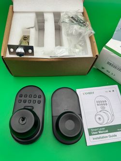 YAMIRY YR04 Smart Keyless Entry Door Lock Keypad Electronic Lever Black