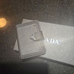 Prada Saffiano Leather Mini  Wallet Cardholder