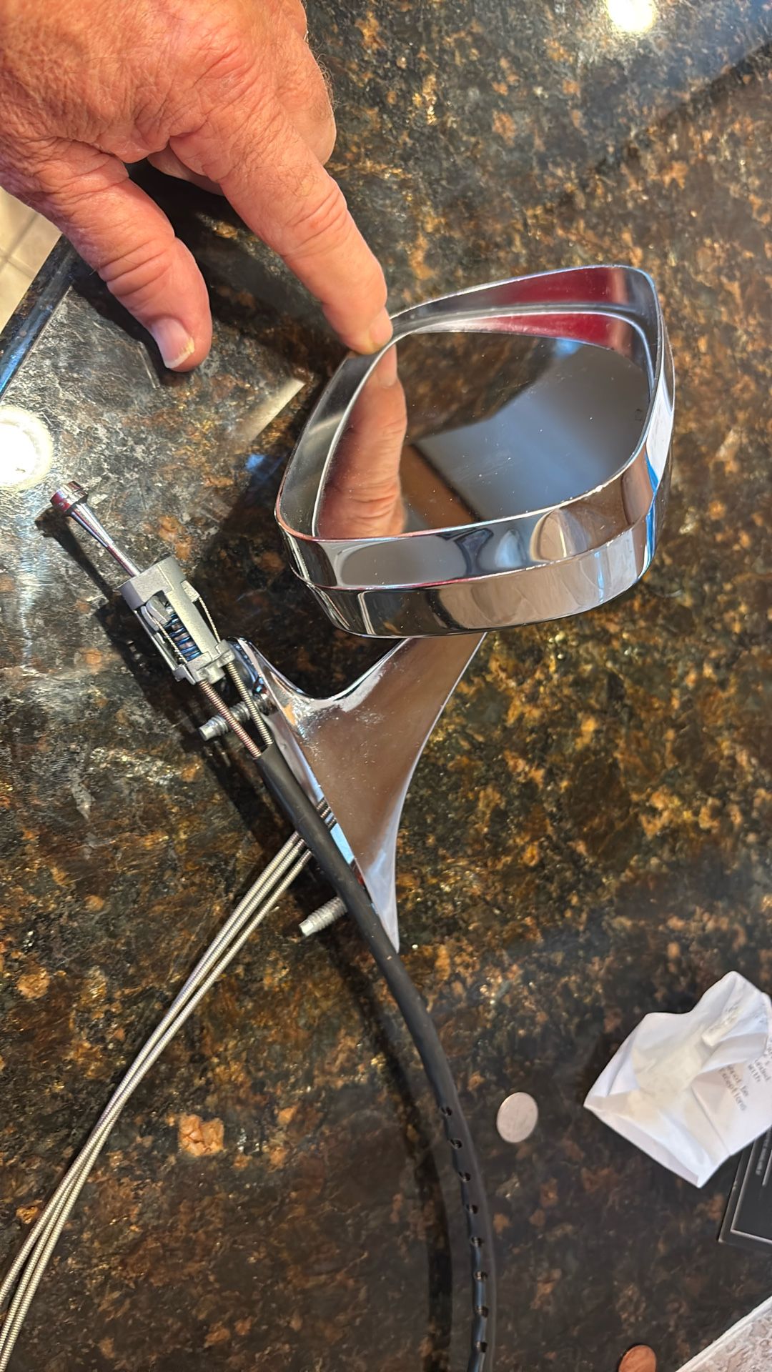 Driver Side Mirror For A 67 - 68 Mustang