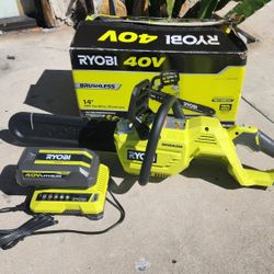 RYOBI RY40503BTL 40V Brushless 14" Cordless Chainsaw + Battery & Charger BRAND NEW IN BOX! 🪚🔋

