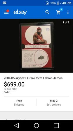 2004 skybox le rare form lebron james very rare