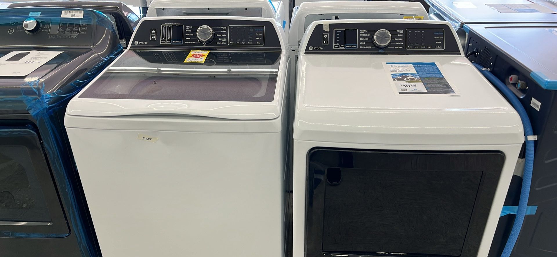 GE Profile Mega Capacity Top Load Washer And Gas Dryer - 1 Year Warranty