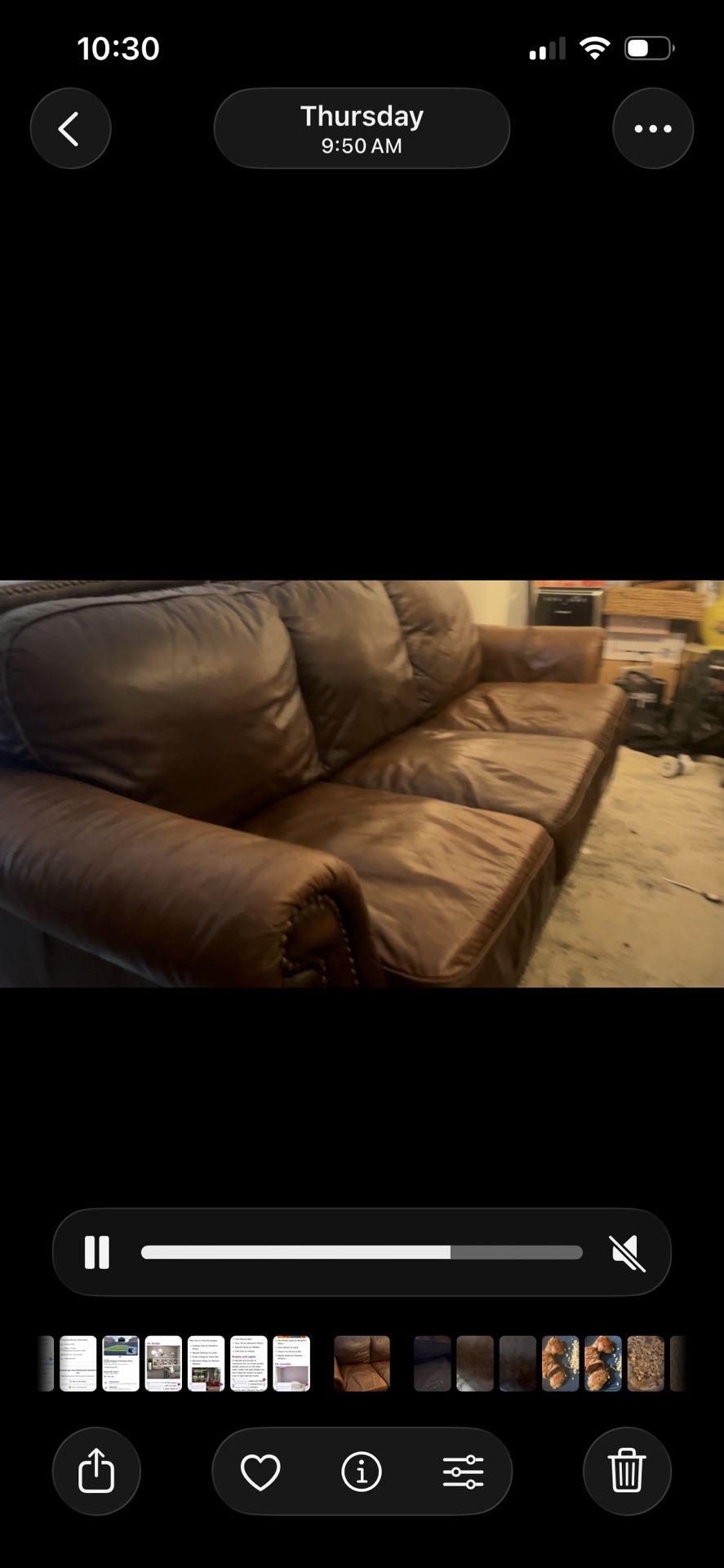 Beautiful Tufted Leather Couch