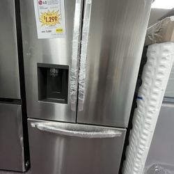 Refrigerator, 36’ Counter Depth Stainless Steel LG Fridge 