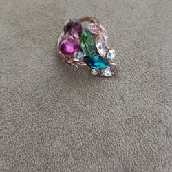 Cristal Multicolor Rose Gold Ring