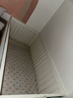 White Wood Baby Crib