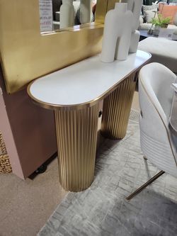 Gold sofa table