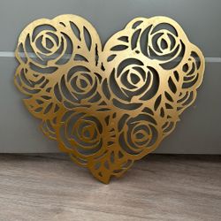 Gold Metal Heart