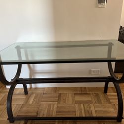 Beautiful Large Iron and Glass Desk