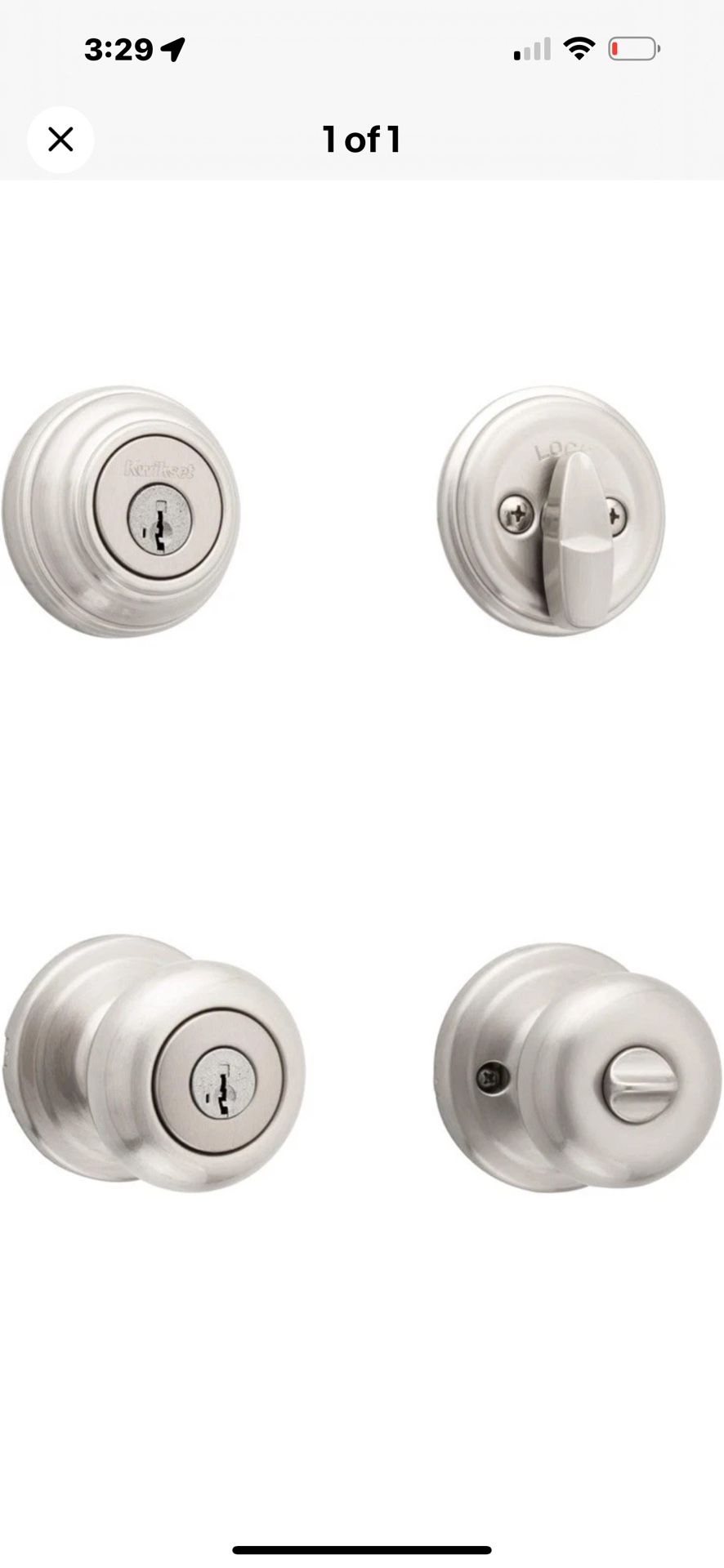 Kwikset Juno Keyed Entry Door Knob and Single Cylinder Deadbolt