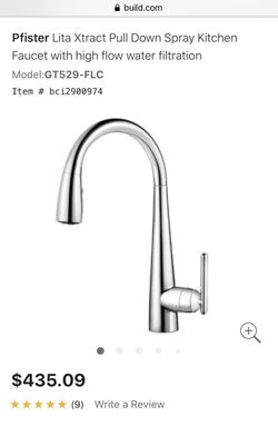 Kitchen Faucet Pfister GT529-FL Lita Pull-Down with Filter