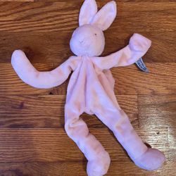 Bunnies by the Bay Silly Buddy Pink Plush Bunny Baby Lovey Pacifier Holder