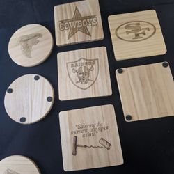 Coaster Laser Engraving (Set Of 4)