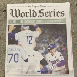 DODGERS WS GAME 3 LOS ANGELES TIMES 18 INNING GAME RARE LA TIMES