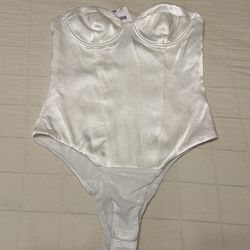 Zara Satin Effect Corset Bodysuit