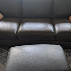 Gray Leather Sofa From Macys