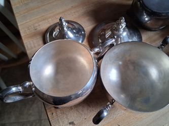Antique silver plated serving dishes