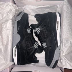 JORDAN 4 BLACK CANVAS SIZE 10