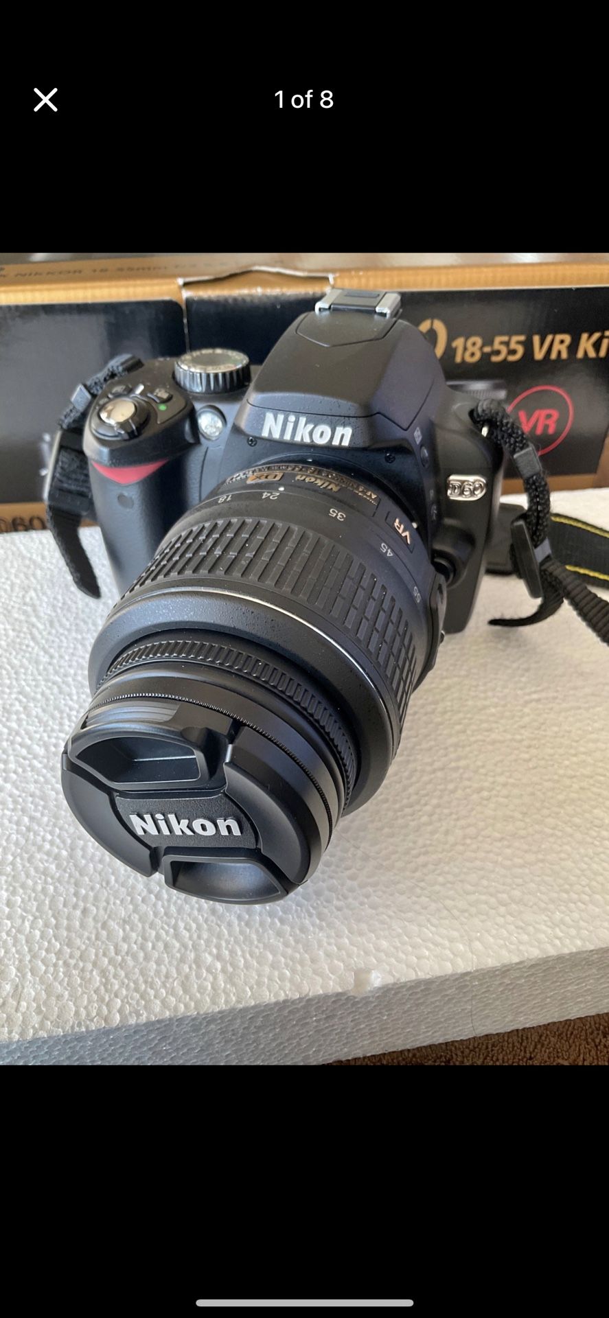 Nikon D60 Digital Camera With Box & Bag