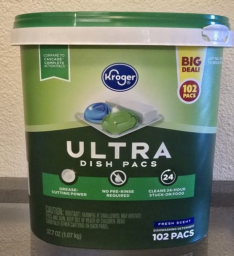 102 Dishwashing Detergent Pacs NEW