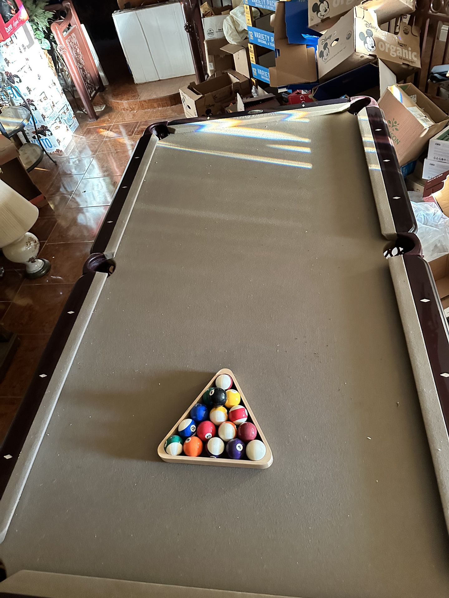 Pool table 55 inches wide and 98 inches long