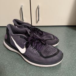 Nike Men's Flex 2017 Run 898457-001 Black Lace-Up Running Sneakers Size 9
