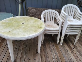 Free  Plastic table and chairs