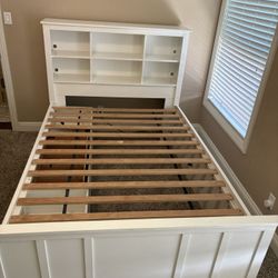 Full Size Bed Frame With Storage Drawers And Headboard 