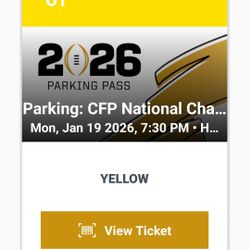 2026 National Championship Game Parking Pass- Yellow Lot