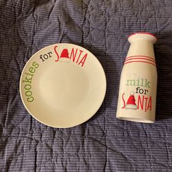 Milk And Cookies For Santa Set.